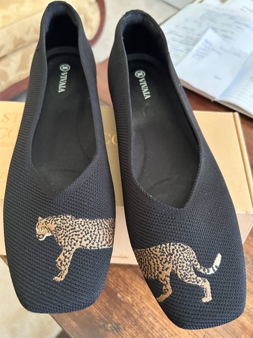 Vivaia Margot 2.0 Flats with Cheetah Size 11 (EU 43)